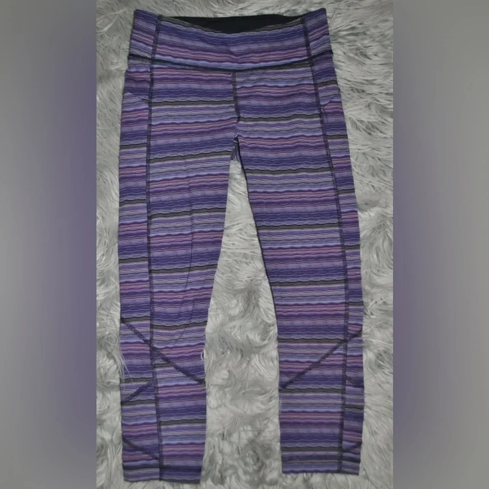 LULULEMON Pace Rival Crop Space Dye Twist Cropped Legging size 6 Excellent